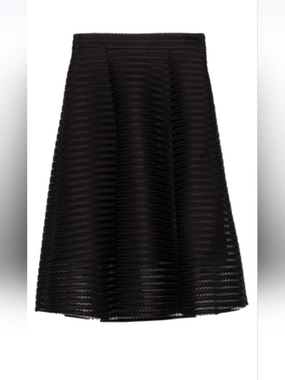Penn XL XXL 1X Black A-Line Mesh Stripe Midi Skirt